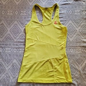 Fila Sport Racerback Workout Running Tank Yellow XS with Pocket